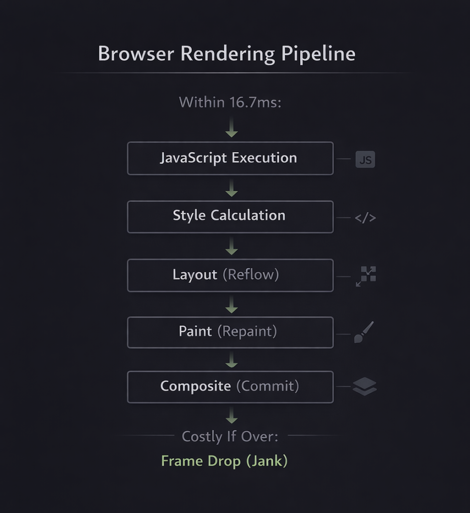 Browser Rendering Pipelineの図