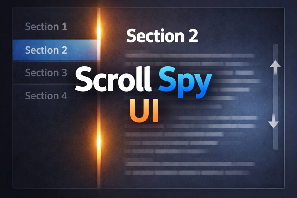 スクロール位置に応じてナビをハイライトする Scroll Spy UI の作り方 - Idle Interface