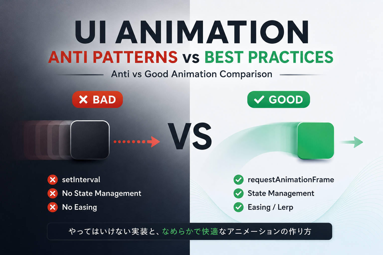 #52 UIアニメーション設計のアンチパターン大全｜やってはいけない実装と改善方法